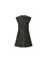 [LOUIS VUITTON] Leather Accent Lurex Tweed A Line Dress 1A9XK9