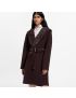 [LOUIS VUITTON] Belted Hooded Wrap Coat 1A90U3