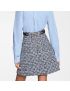 [LOUIS VUITTON] Leather Accent Monogram Tweed Skirt 1A9ND2