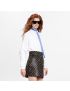 [LOUIS VUITTON] Embossed Monogram Leather Mini Skirt 1A920B