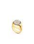 [LOUIS VUITTON] B Blossom Signet Ring, Yellow Gold, White Gold And Diamond Paved Q9M83B