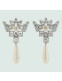 [GUCCI] Interlocking G crystal earrings 716296I73598113