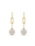 [LOUIS VUITTON] B Blossom Earrings Yellow Gold, White Gold And Pave Diamond Q96791