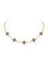 [LOUIS VUITTON] Ever Blossom Necklace, Yellow Gold, Onyx   Diamonds Q94523