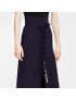 [LOUIS VUITTON] Snap Front Wool Crepe Skirt 1A9MNG