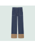 [GUCCI] Denim trouser with GG cuff 708849XDB564447