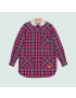 [GUCCI] Tartan wool shirt with embroidery 711716ZAKX95059