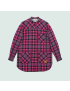 [GUCCI] Tartan wool shirt with embroidery 711716ZAKX95059