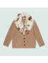 [GUCCI] Wool knit cardigan with shearling collar 706756XKCKM2602