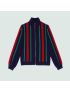 [GUCCI] Knit wool bomber with vertical Web 713505XKCN94684