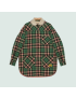 [GUCCI] Tartan wool shirt with GG 711716ZAKX93348