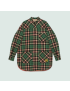 [GUCCI] Tartan wool shirt with GG 711716ZAKX93348