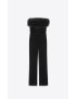 [SAINT LAURENT] strapless jumpsuit in cupro velvet 705994Y525R1000