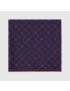 [GUCCI] Double G and check silk pocket square 7326744G0014274