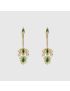 [GUCCI] Flora yellow gold earrings with tsavorite 679141I29G08067