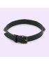 [GUCCI] Leather choker with lion heads 729089IAAAX8127
