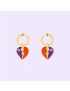 [GUCCI] Interlocking G heart lightning charm earrings 729604J978H8516
