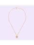 [GUCCI] Interlocking G heart lightning charm necklace 729590J979G8522