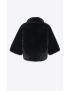 [SAINT LAURENT] shawl collar coat in animal free fur 708196Y4F981000