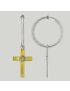 [GUCCI] Interlocking G enamel cross single earring 745370J16309075