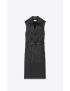 [SAINT LAURENT] sleeveless trench coat in drummed lambskin 706795YC2OC1000