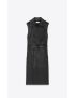 [SAINT LAURENT] sleeveless trench coat in drummed lambskin 706795YC2OC1000