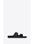 [SAINT LAURENT] jimmy flat sandals in patent leather 7112361TV001000