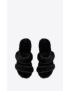 [SAINT LAURENT] bleach mules in animal free fur 711280AAASP1000