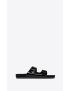 [SAINT LAURENT] jimmy flat sandals in patent leather 7112471TV001000