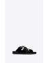 [SAINT LAURENT] jimmy flat sandals in patent leather 7112471TV001000