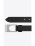 [SAINT LAURENT] cornee buckle belt in smooth leather 709123AAAP11000