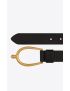 [SAINT LAURENT] lucky bone buckle belt in smooth leather 709183AAAO81000