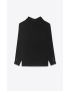 [SAINT LAURENT] shawl collar blouse in velvet 714042Y144L1000