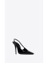 [SAINT LAURENT] blade slingback pumps in patent leather 7096071TV001000