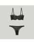 [GUCCI] GG embroidered tulle lingerie set 738873XUAHS1000
