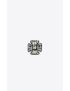 [SAINT LAURENT] small rhinestone cross brooch in metal 709273Y15268368
