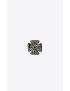 [SAINT LAURENT] small rhinestone cross brooch in metal 709273Y15268368