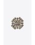 [SAINT LAURENT] large rhinestone cross brooch in metal 705247Y15268368