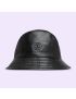 [GUCCI] Leather bucket hat with Double G 7272394HAU41000