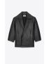 [SAINT LAURENT] coat in drummed lambskin 713702YCFC21000