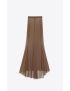 [SAINT LAURENT] long skirt in stretch tulle 717931Y4F202041