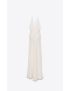 [SAINT LAURENT] long sleeveless dress in crepe satin 721809Y001W9601
