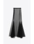 [SAINT LAURENT] long skirt in stretch tulle 720678Y257L1000