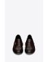 [SAINT LAURENT] le loafer penny slippers in glazed leather 6702321Y1AA6021