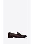[SAINT LAURENT] le loafer penny slippers in glazed leather 6702321Y1AA6021
