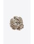 [SAINT LAURENT] large wild rose brooch in crushed velvet and metal 7191133YM531900
