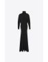 [SAINT LAURENT] long turtleneck dress in cashmere 714475YALL21000