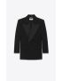 [SAINT LAURENT] double breasted tuxedo jacket in grain de poudre 718396Y7E631000