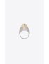 [SAINT LAURENT] oversize oval cabochon ring in metal and resin 715628Y15918144