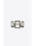 [SAINT LAURENT] empire rhinestone cuff bracelet in metal 705748Y15268162